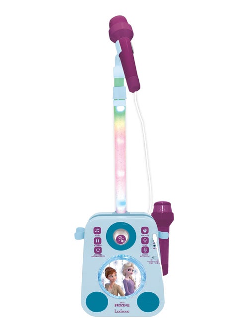 Karaoké Reine des Neiges avec deux microphones et effets lumineux et sonores - Kiabi