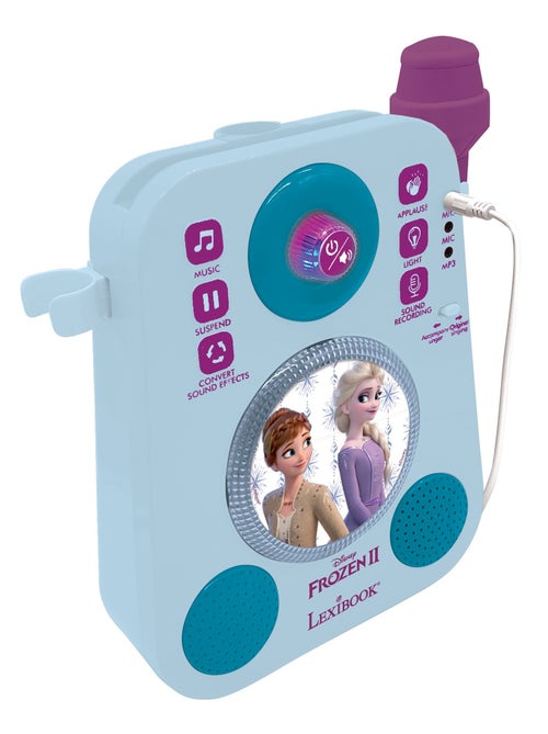 Karaoké Reine des Neiges avec deux microphones et effets lumineux et sonores - Kiabi