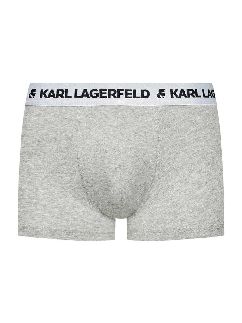 Karl Lagerfeld - Boxers motif/style logo Noir Bleu Gris - Kiabi