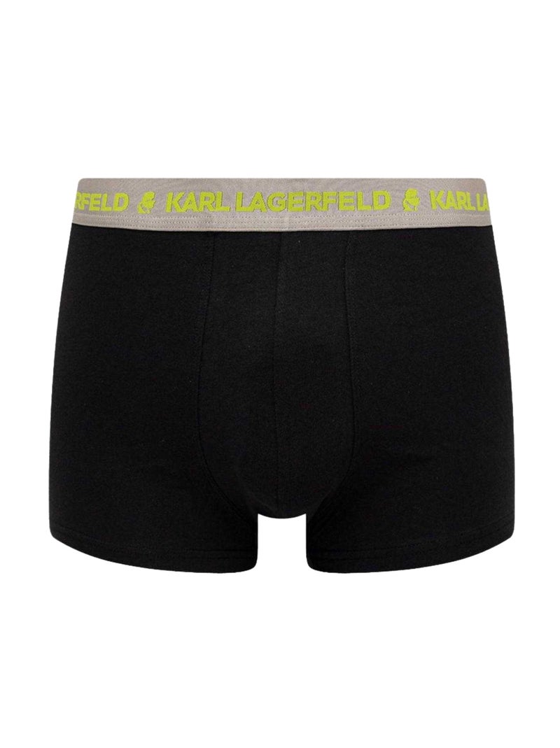 Karl Lagerfeld - Boxers motif/style métallisé Noir - Kiabi