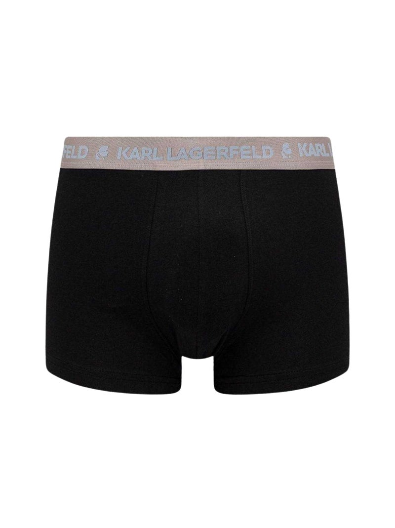 Karl Lagerfeld - Boxers motif/style métallisé Noir - Kiabi