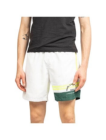 Karl Lagerfeld - Short de bain motif/style Détail contrasté