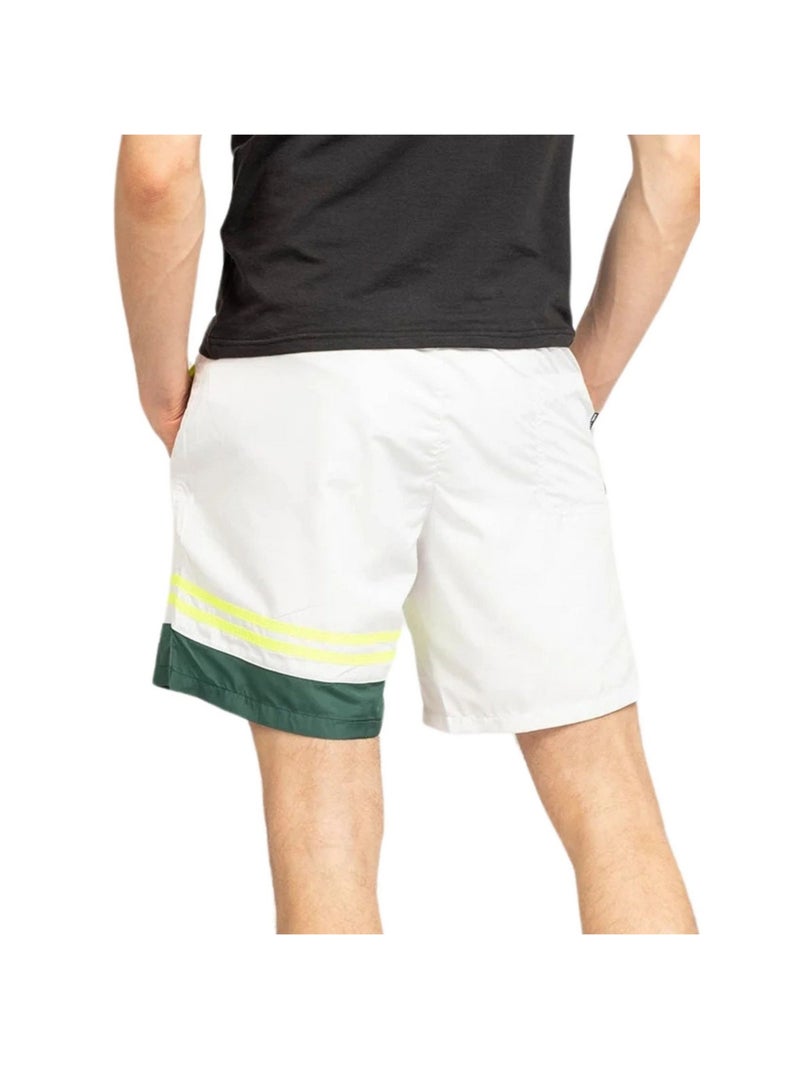 Karl Lagerfeld - Short de bain motif/style Détail contrasté Blanc Vert - Kiabi