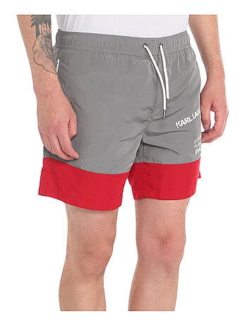 Karl Lagerfeld - Short de bain motif/style Deux Tons