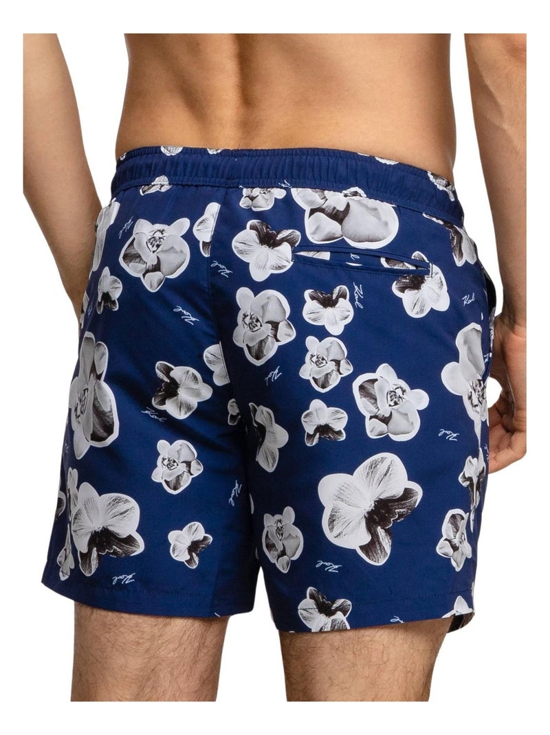 Karl Lagerfeld - Short de bain motif/style Floral Bleu marine - Kiabi