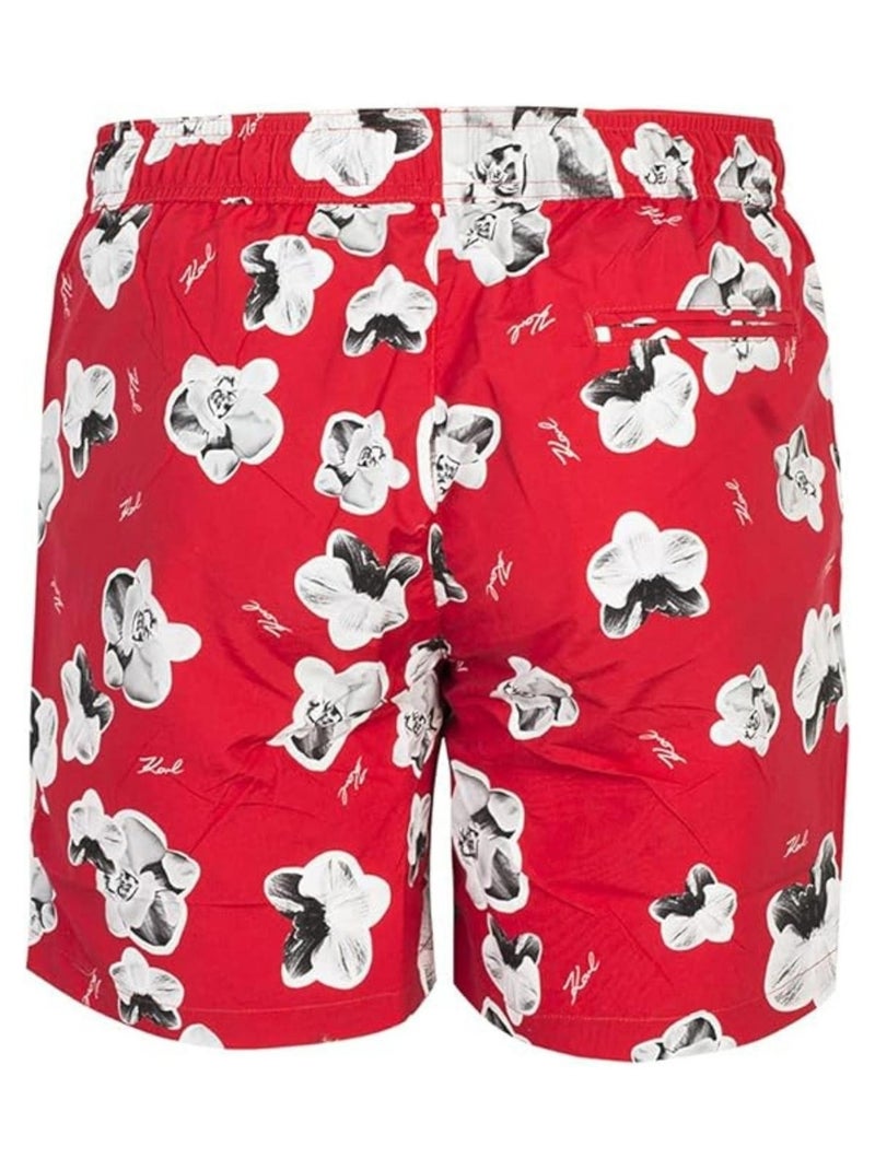 Karl Lagerfeld - Short de bain motif/style Floral Rouge - Kiabi