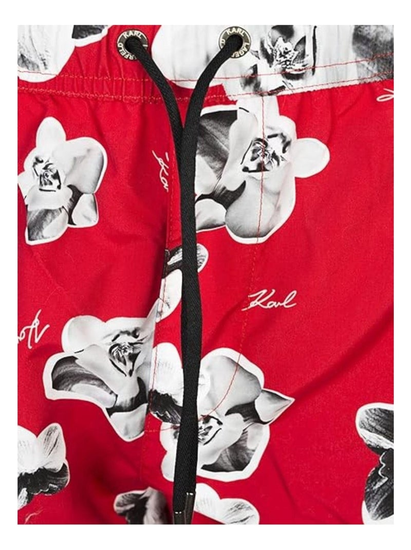 Karl Lagerfeld - Short de bain motif/style Floral Rouge - Kiabi