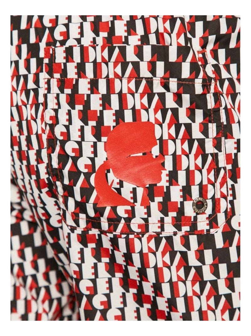 Karl Lagerfeld - Short de bain motif/style imprimé intégral Rouge - Kiabi