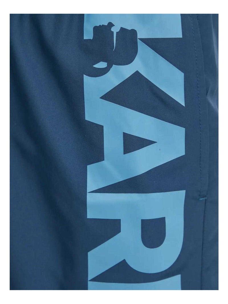Karl Lagerfeld - Short de bain motif/style logo latéral Bleu marine - Kiabi