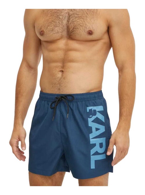 Karl Lagerfeld - Short de bain motif/style logo latéral - Kiabi