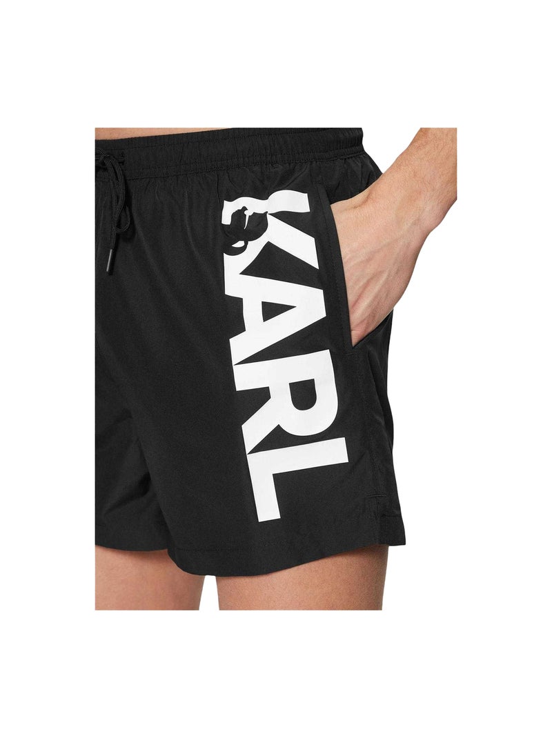 Karl Lagerfeld - Short de bain motif/style logo Noir - Kiabi