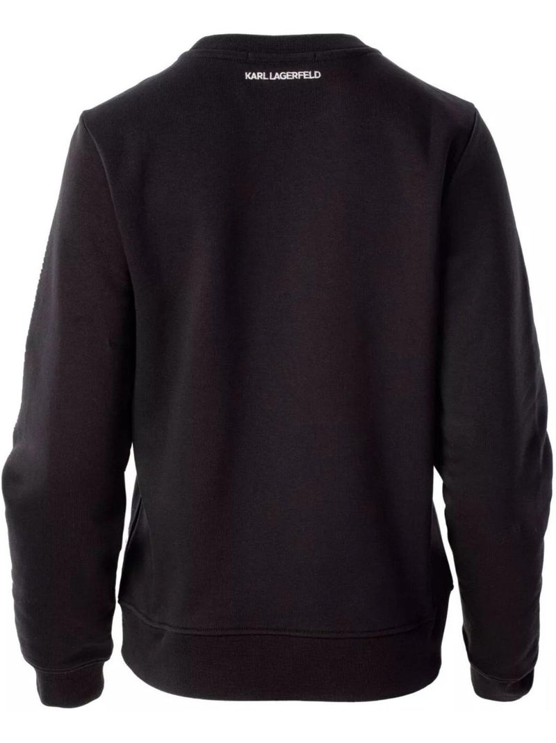 Karl Lagerfeld - Sweat motif/style Appliqué Noir - Kiabi