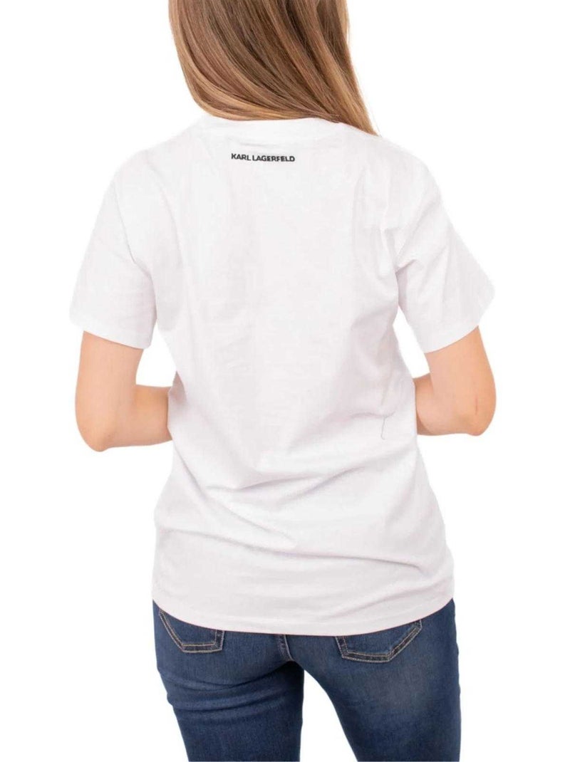 Karl Lagerfeld - T-shirt motif/style logo Blanc - Kiabi