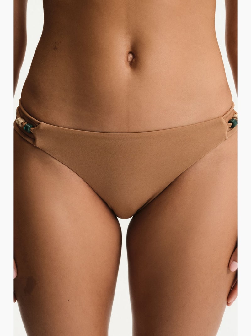 Karla side bas de bikini taille mi-haute penti Camel - Kiabi