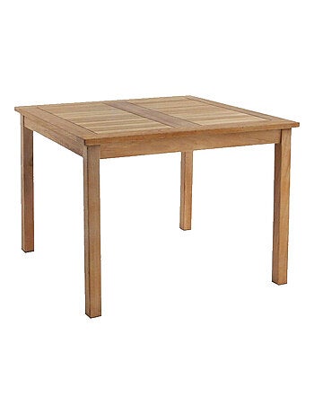 KARRA Table de jardin carrée Teck