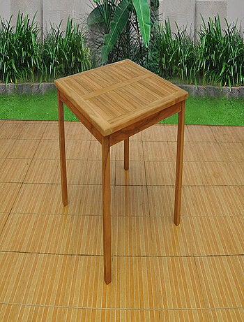 KARRA Table de jardin carrée Teck