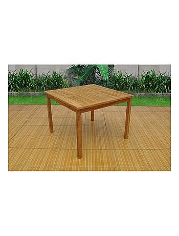 KARRA Table de jardin carrée Teck