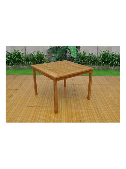KARRA Table de jardin carrée Teck - Kiabi