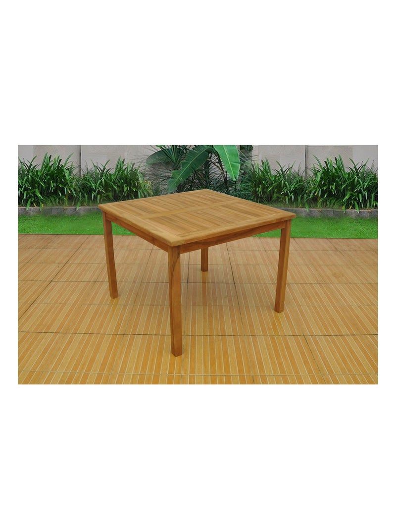 KARRA Table de jardin carrée Teck Marron - Kiabi