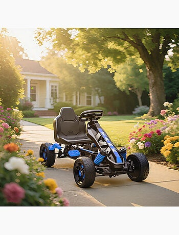 Kart à pédales enfant Go Kart carter chaine fermé dossier haut