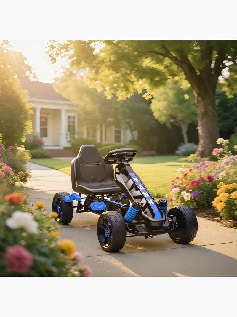 Kart à pédales enfant Go Kart carter chaine fermé dossier haut Bleu Bleu - Kiabi