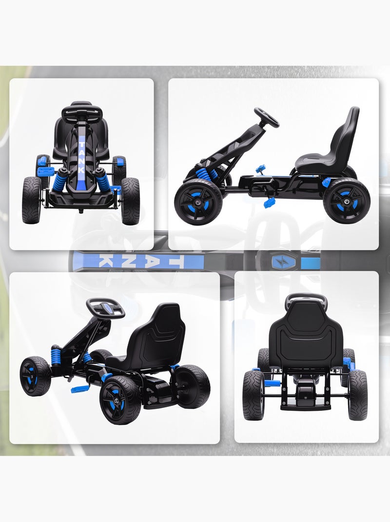 Kart à pédales enfant Go Kart carter chaine fermé dossier haut Bleu Bleu - Kiabi