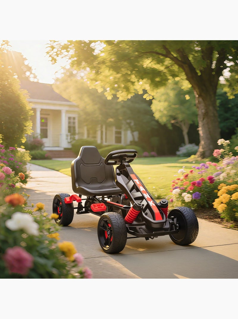 Kart à pédales enfant Go Kart carter chaine fermé dossier haut Rouge - Kiabi