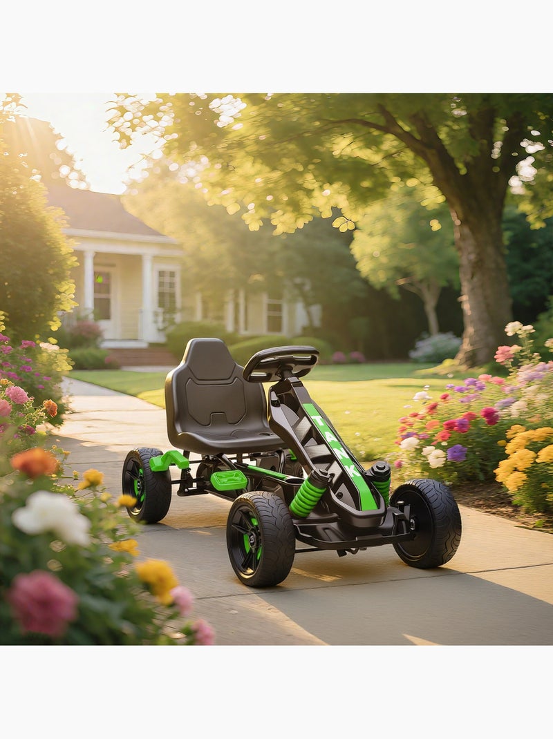 Kart à pédales enfant Go Kart carter chaine fermé dossier haut Vert - Kiabi