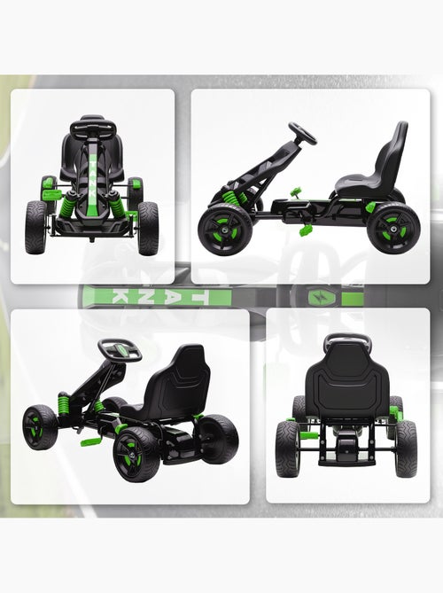 Kart à pédales enfant Go Kart carter chaine fermé dossier haut - Kiabi