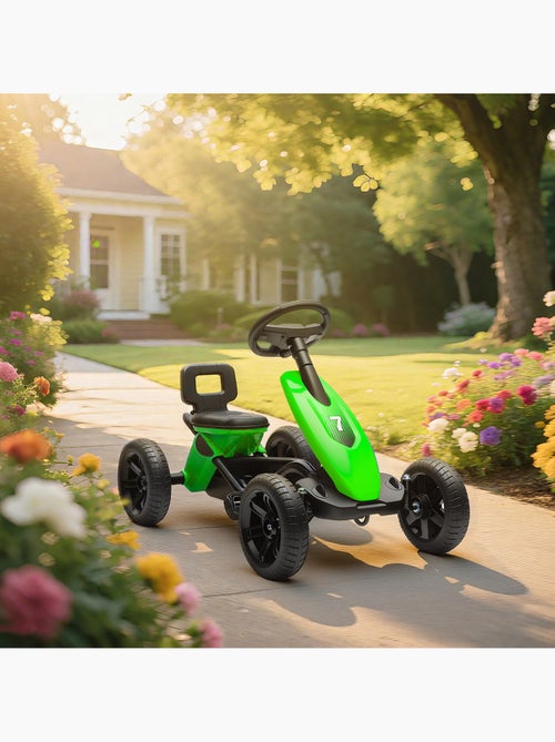 Kart à pédales enfant go kart carter chaine fermé noir vert - Kiabi