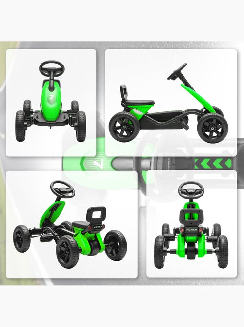 Kart à pédales enfant go kart carter chaine fermé noir vert - Kiabi