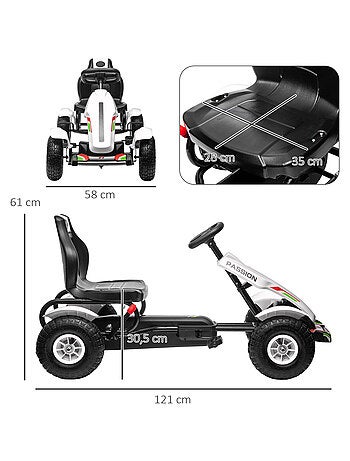 Kart à pédales enfant Go kart Formule 1 Racing passione italia
