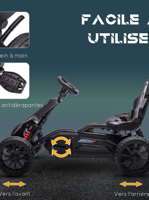 Kart à pédales enfant Go kart Formule 1 Racing réglable avec ceinture - Kiabi