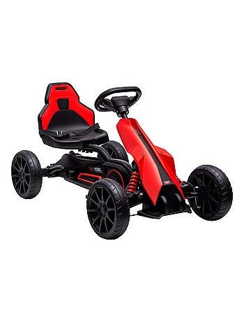 Kart à pédales enfant Go kart Formule 1 Racing réglable avec ceinture