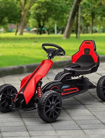 Kart à pédales enfant Go kart Formule 1 Racing réglable avec ceinture