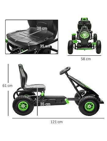 Kart à pédales enfant Go kart Formule 1 Racing Super Power 5