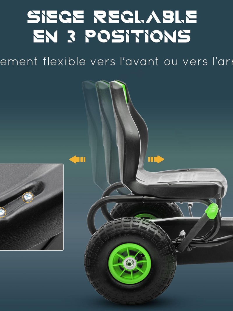 Kart à pédales enfant Go kart Formule 1 Racing Super Power 5 Vert - Kiabi