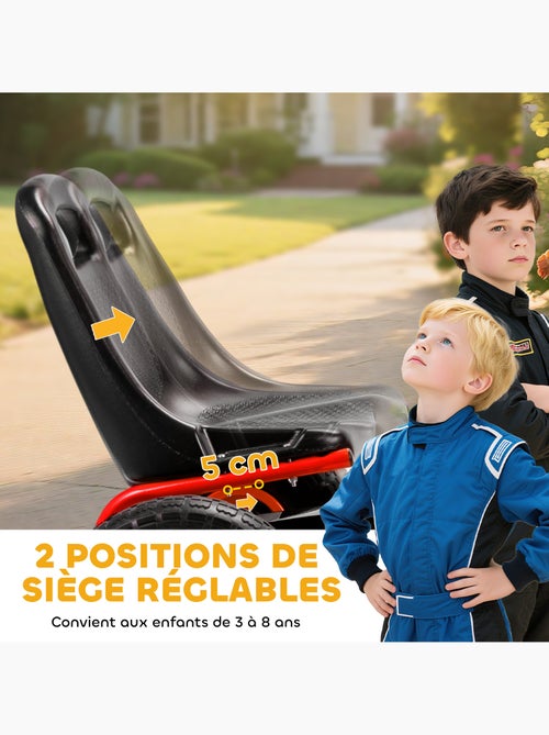 Kart à pédales enfant siège réglable pneus eva carter chaine fermé - Kiabi