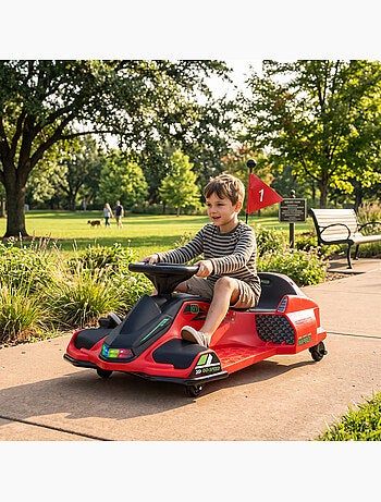 Kart électrique drift enfant 12v 2 vitesses 3-8 km/h