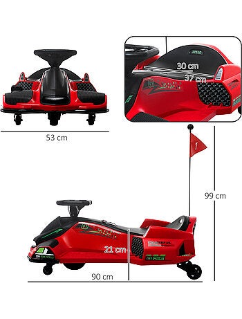 Kart électrique drift enfant 12v 2 vitesses 3-8 km/h