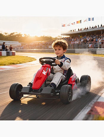 Kart électrique enfant 2 moteurs 24v 150w 2 vitesses musiques