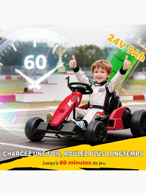 Kart électrique enfant 2 moteurs 24v 150w 2 vitesses musiques - Kiabi