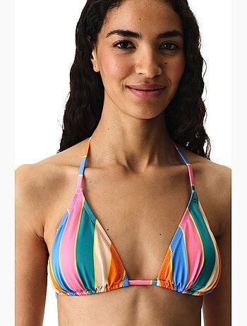 Katelyn haut de bikini triangle rayé penti