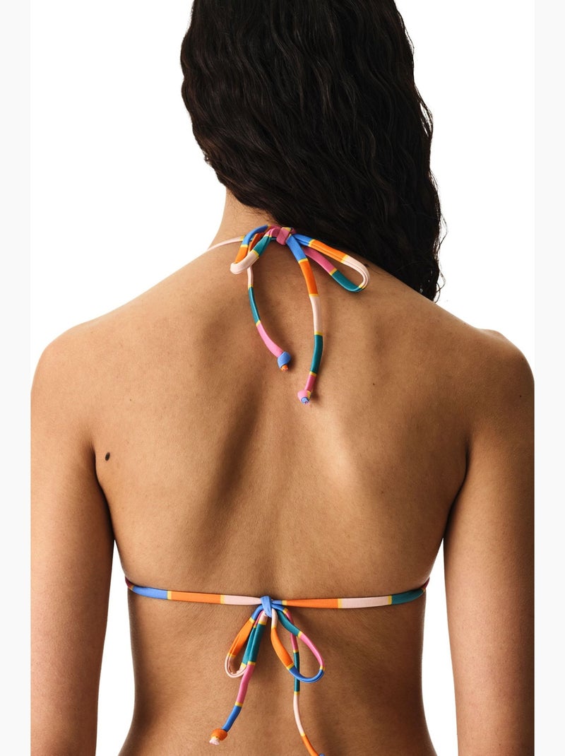 Katelyn haut de bikini triangle rayé penti Bleu - Kiabi