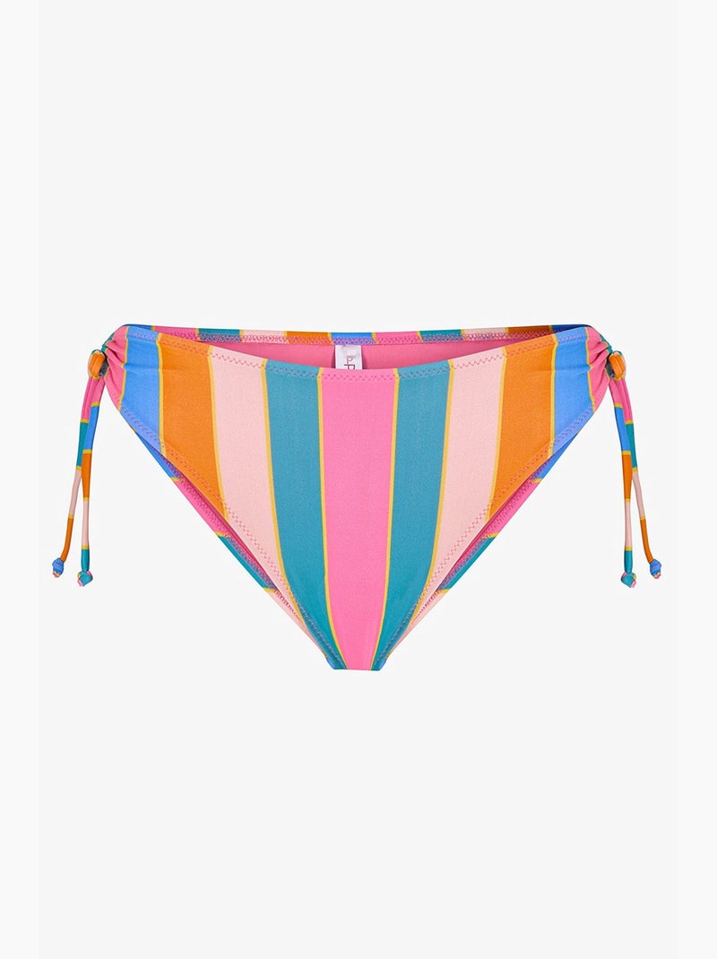 Katelyn ring bas de bikini rayé taille mi-haute penti Bleu Orange - Kiabi