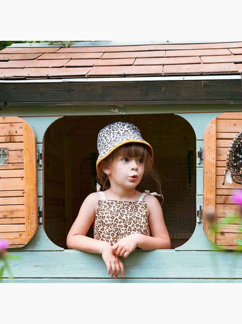 Ki ET LA | Bob réversible enfant UPF50+ coton protection soleil Orange - Kiabi