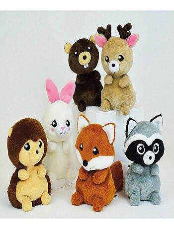 Kidimols Lot De 6 Animaux De La Foret En Peluche