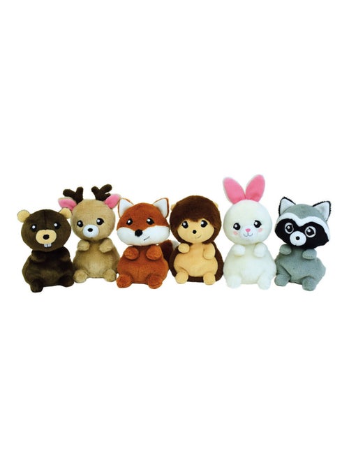 Kidimols Lot De 6 Animaux De La Foret En Peluche - Kiabi