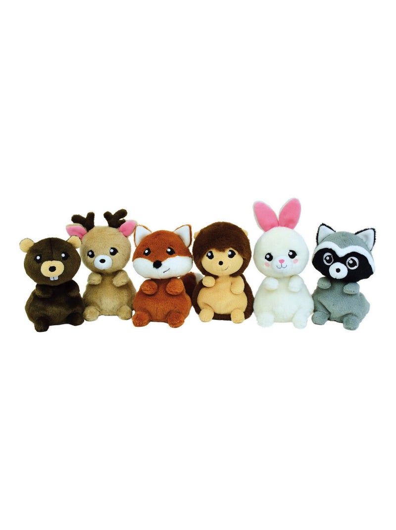 Kidimols Lot De 6 Animaux De La Foret En Peluche Multicolore - Kiabi