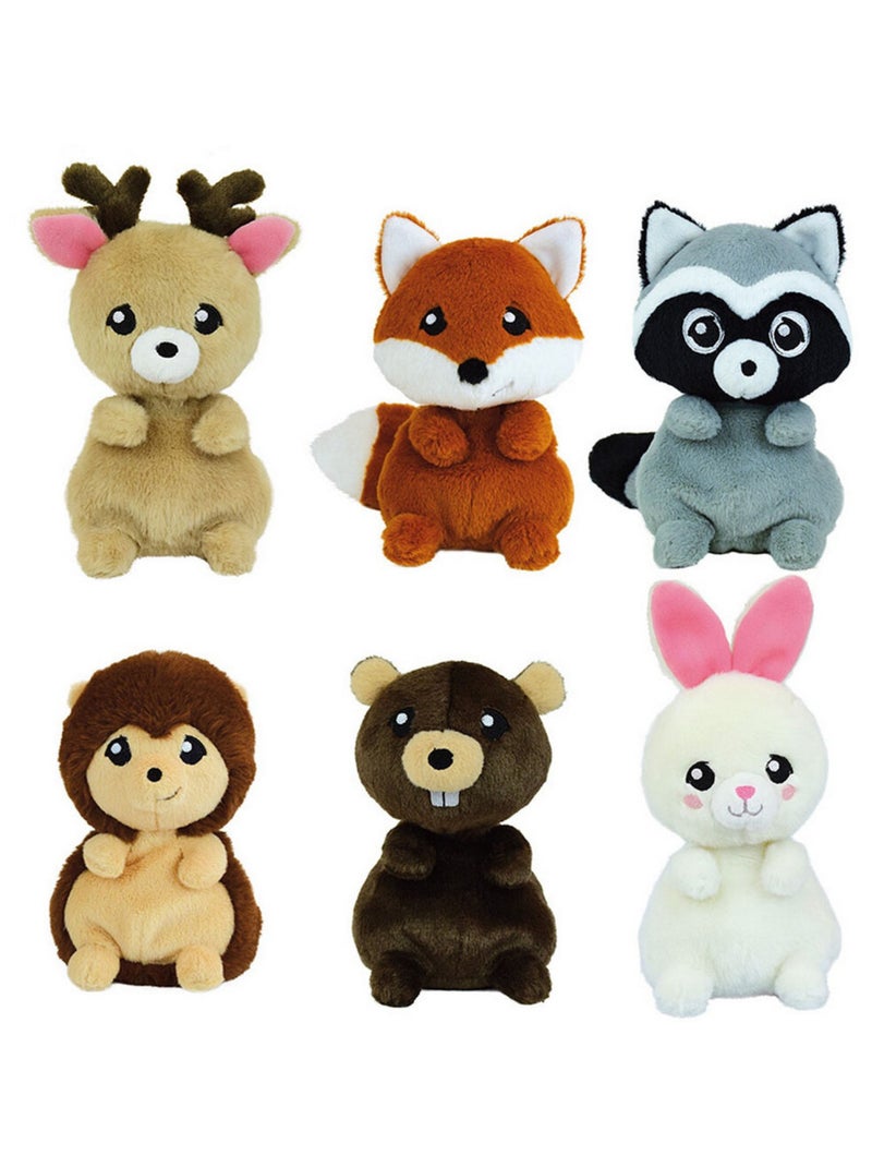 Kidimols Lot De 6 Animaux De La Foret En Peluche Multicolore - Kiabi